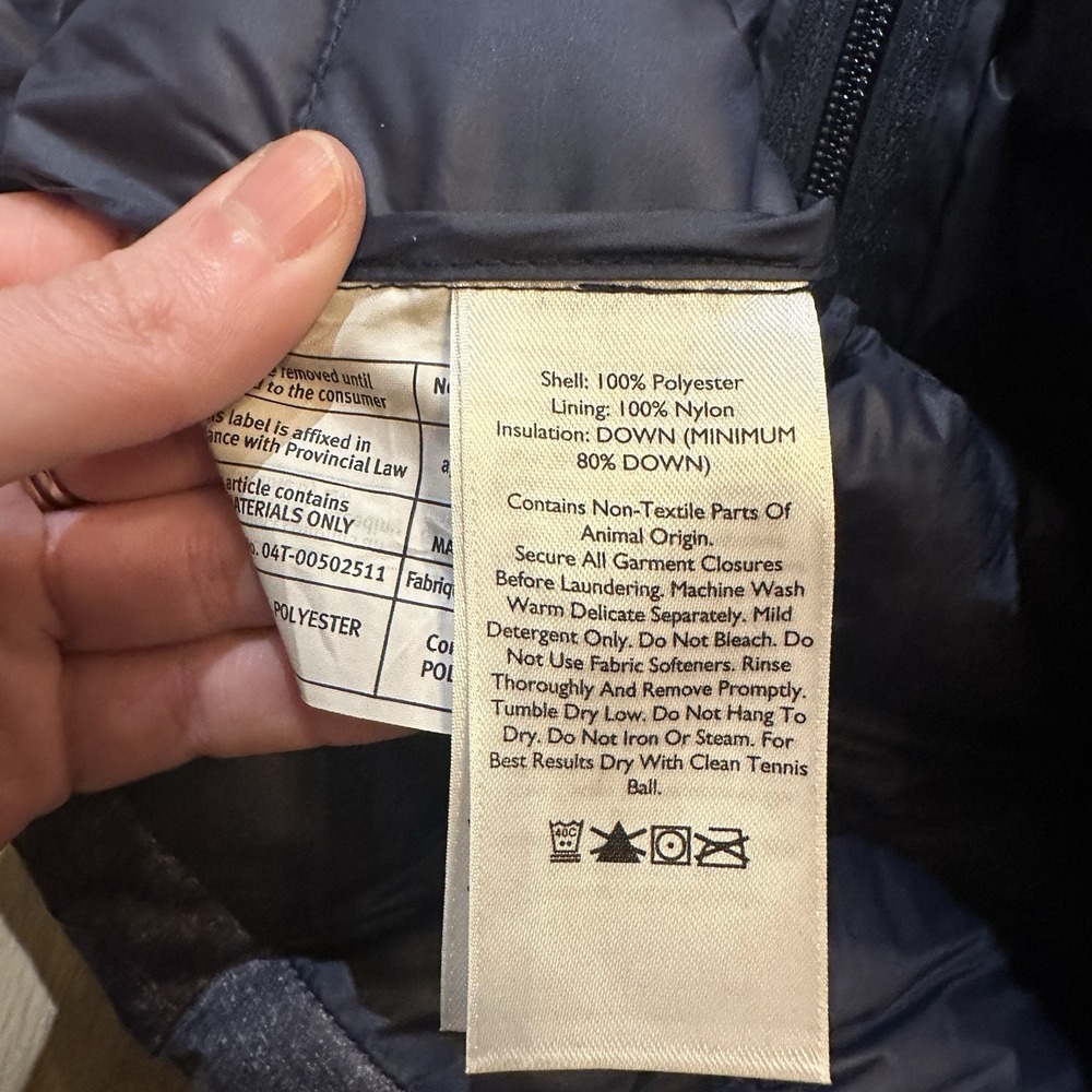 Eddie Bauer EB650 Down Puffer Vest Womens Sz XS Gray/Blue Full Zip Gorpcore - Picture 8 of 8